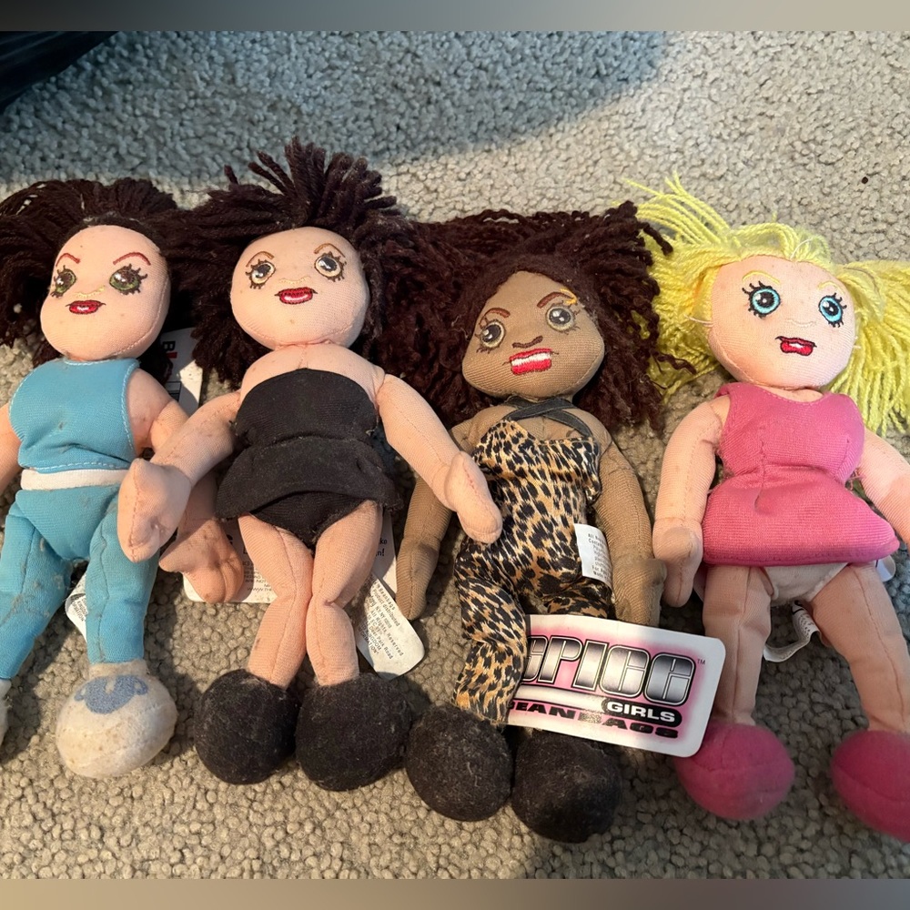 Set of 4 Spice Girl Beanie Babies